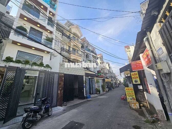 Nhà phố 4m x 20m. 4 tầng MT hẻm nhựa 973/Nguyễn Ảnh Thủ Đang thuê 20tr