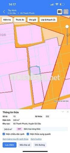 ĐẤT RẼ GẦN KCN PHƯỚC ĐÔNG CHỈ 360tr