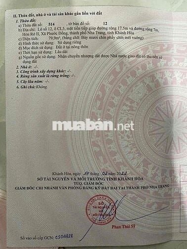 Bán Đất 2 Mặt Tiền TĐC Hòn Rớ 2 Phước Đồng Đường 17,5m Sổ Đỏ Riêng
