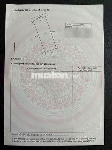 743 TRIỆU, ĐẤT 2 MẶT TIỀN PHƯỜNG TRƯỜNG AN –TP VĨNH LONG0