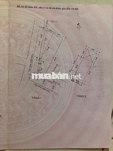 111/8/24 căn bìa, hai mặt hẻm rộng, ngang 4m, nở hậu 7m, 87m2, 7,5 tỷ