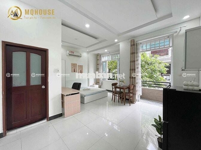 Studio ban công, máy giặt riêng, full NT mới ngay ETown, K300, 7 Hiền