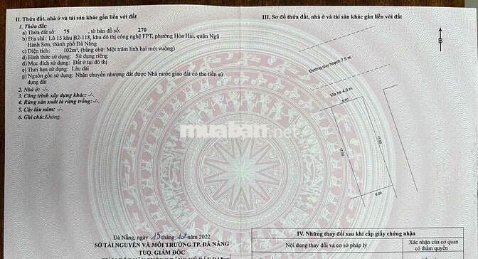 Cặp đất FPT vị trí đẹp 2 làn đường 36m có công viên ở giữa