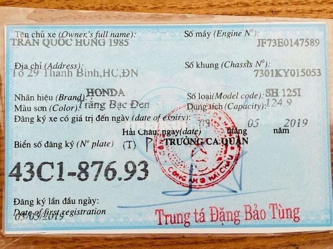 BÁN XE SH ĐK 2019. MỘT ĐỜI CHỦ. 125CC