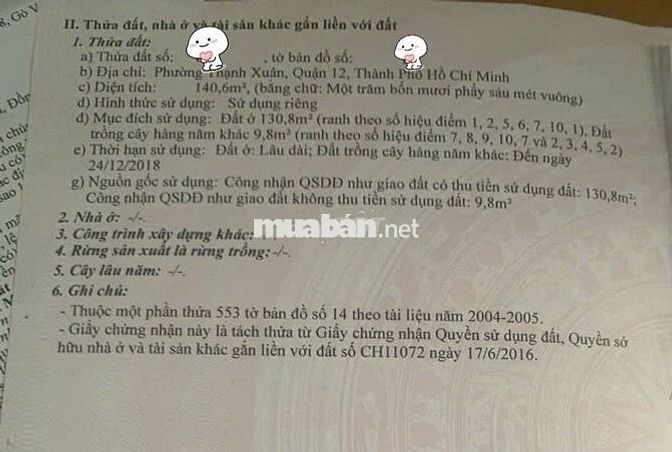 Bán đất chính chủ hẻm 10m Hà Huy Giáp, vuông A4, cách MT 100m