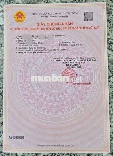Đất gần VinCom Dĩ An, phường An Phú, TP Thuận An.