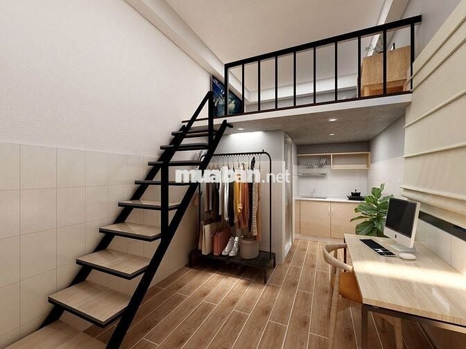 Căn Hộ có Gác mới xây full nội thất có cửa sổ thoáng ngay Khuông Việt