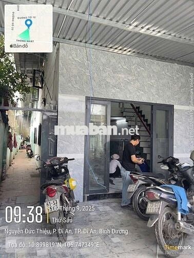 Nhà cấp 4 +5phòng trọ , gần chợ xóm nghèo dĩ an .Thu nhập 9tr/th.