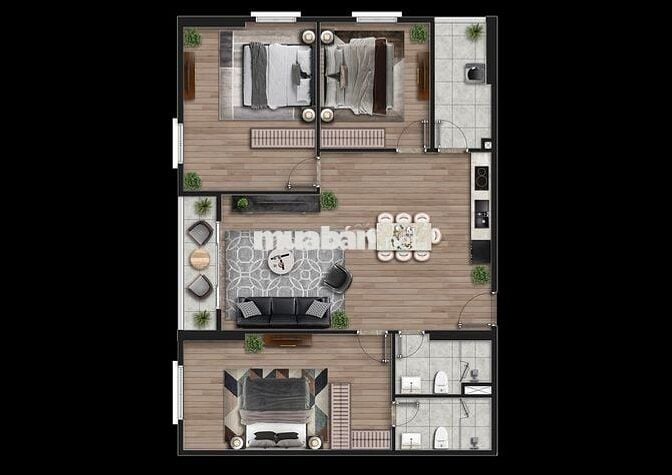 Nhượng lại SNG 3PN 115m2 tòa Hausman Premium Residence căn góc view hồ