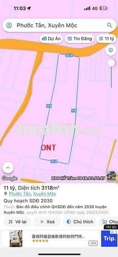 NHÀ VƯỜN XÃ XUYÊN MỘC - TP HCM GẦN BIỂN HỒ TRÀM -/22×114-/ 3200mv