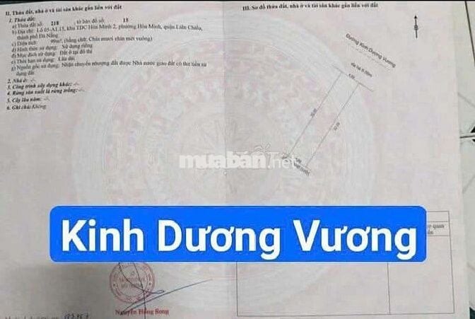 Bán Đất Mặt Tiền Hồ Tùng Mậu...