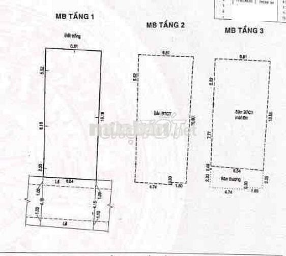 Chủ gửi bán 1/ Nguyễn Hữu Tiến DT 6,8x16m 1 trệt 2 lầu đang cho thuê