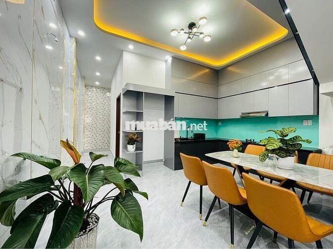 Nhà xây mới tại Lái Thiêu, BD trệt lầu 95m2/766trieu gần THCS Phú Long