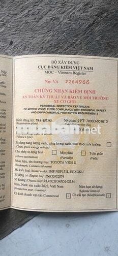 Chính chủ Toyota Vios 2022 G 1.5 CVT - 17000 km