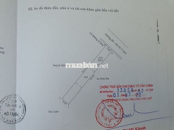 Chính chủ cần bán gấp đất đẹp Định Hòa