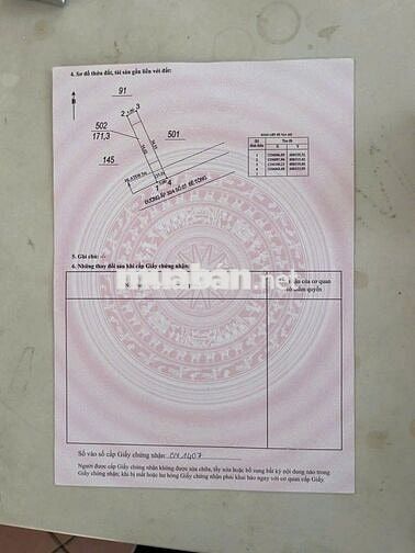 Bán lô đất sau chợ An Linh cách dh507 100m giá 345tr bao sổ 171m2