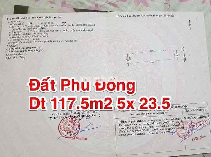 BÁN ĐẤT RẺ NHẤT MT PHÙ ĐỔNG, HÒA XUÂN, ĐÀNẴNG
