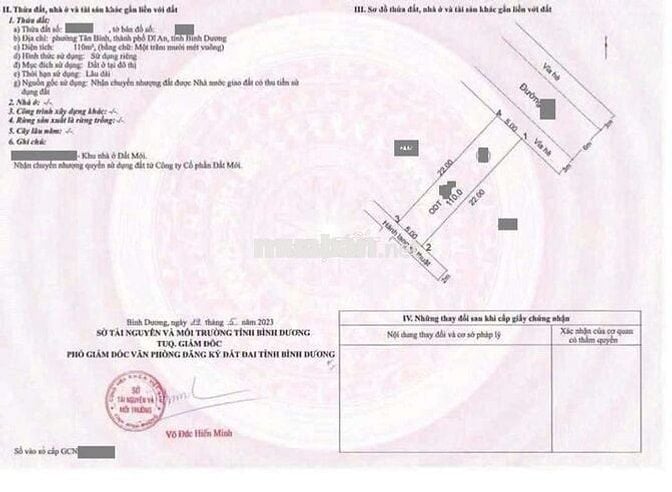 Đất gần ngã Tư Chiêu Liêu phường Tân Bình Tp Dĩ An