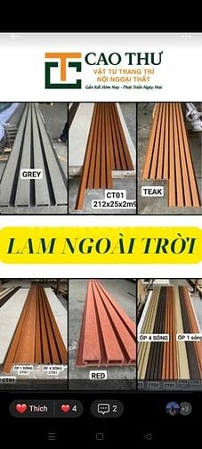 TẤM ỐP TƯỜNG TRẦN SÀN, LAM SÓNG, VÁCH NGĂN, NẸP,...