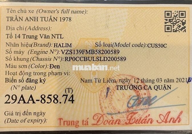 Bán xe cub 50
