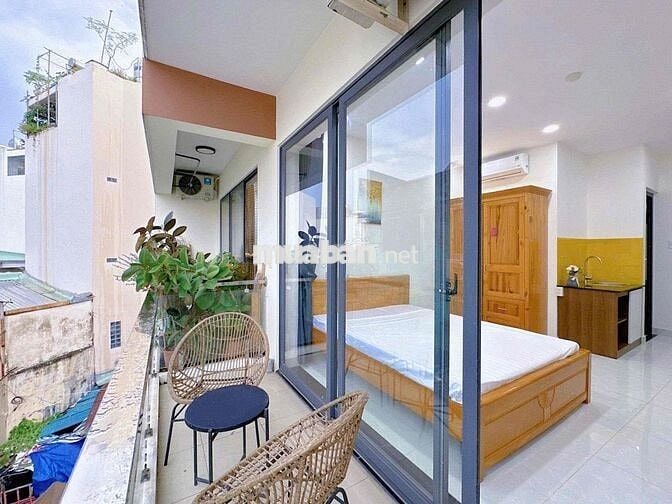 CHO THUÊ CĂN STUDIO BAN CÔNG 35M2 FULL NT GẦN CẦU NGUYỄN VĂN CỪ Q8