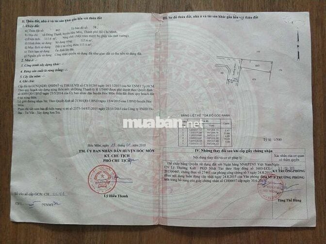 CHÍNH CHỦ CẦN BÁN GẤP LÔ ĐẤT THỔ CƯ 2 MẶT TIỀN TẠI ĐÔNG THẠNH, HÓC MÔN