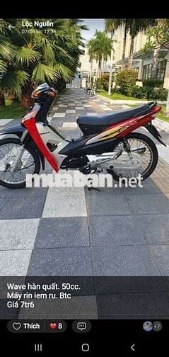 Wave 50cc  Xe moi don dep.