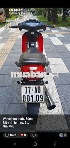 Wave 50cc  Xe moi don dep.