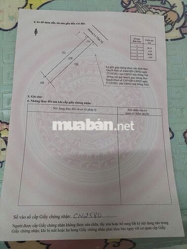 Bán đất đối diện UBND xã Đại Phước. Giá bán 9 tỷ.