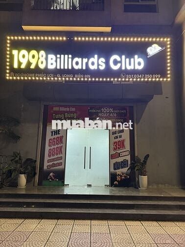 Sang nhượng quán Billiards tâm huyết