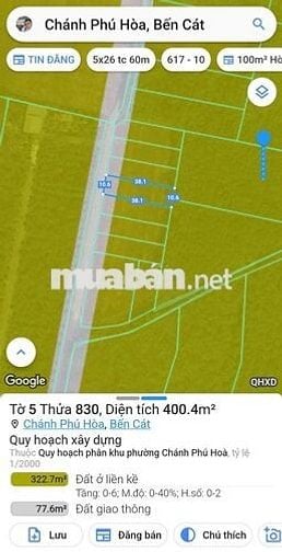 Gia đình mình cần bán 4 lô liền kề Tại Phường Chánh phú Hòa