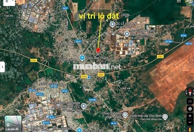 100m Đường bưng cơ Lộc An Long Thành giá rẻ nhất khu vực