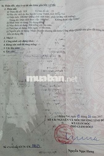 100m Đường bưng cơ Lộc An Long Thành giá rẻ nhất khu vực