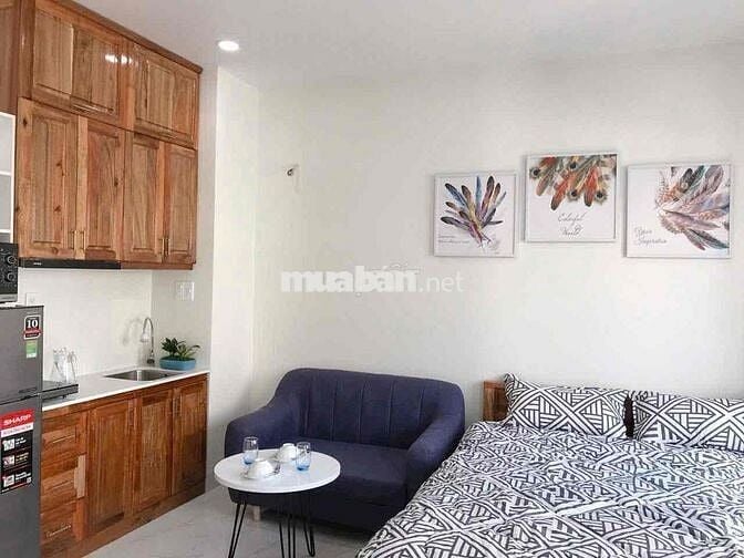 Phòng 35m² full nội thất, ban công – Phan Văn Hân, 5 phút qua Q