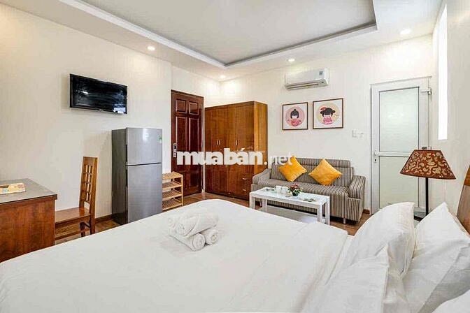 CHDV 1 PHÒNG NGỦ TÁCH BẾP FULL NỘI THẤT NGAY PHỐ NHẬT THÁI VĂN LUNG QU