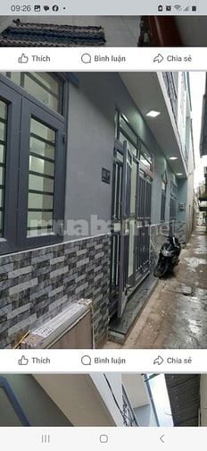 Bán nhà đúc 1 trệt, 1 lầu, hẻm thông đg 59P14 GV giá 2,9 Tỷ