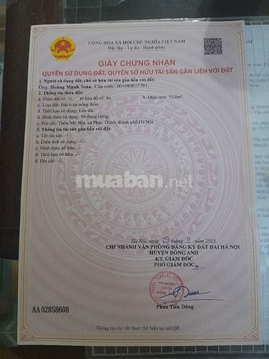 Cần bán gấp đất Mỹ nội, Phúc Thịnh, Đông Anh