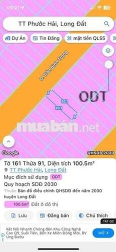 Đất Lộc An - Đất Đỏ- Gần Bờ Biển
Diện tích: 7x20 (140m2 full thổ cư):