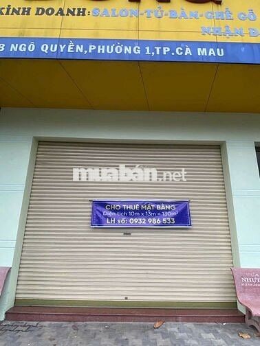 Cho thuê Mặt bằng Ngô Quyền, Phường An Xuyên (P.1 , TP. Cà Mau)