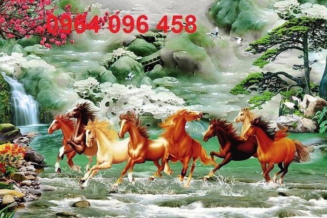 tranh gạch 3d phong thủy mã đáo thành công - VCX4