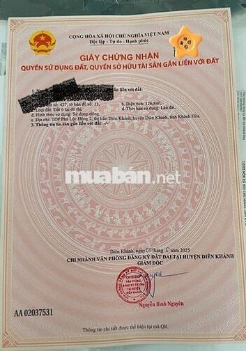 TĐC Bầu Gáo - TDP Phú Lộc Đông 2 trung tâm thị trấn Diên Khánh.