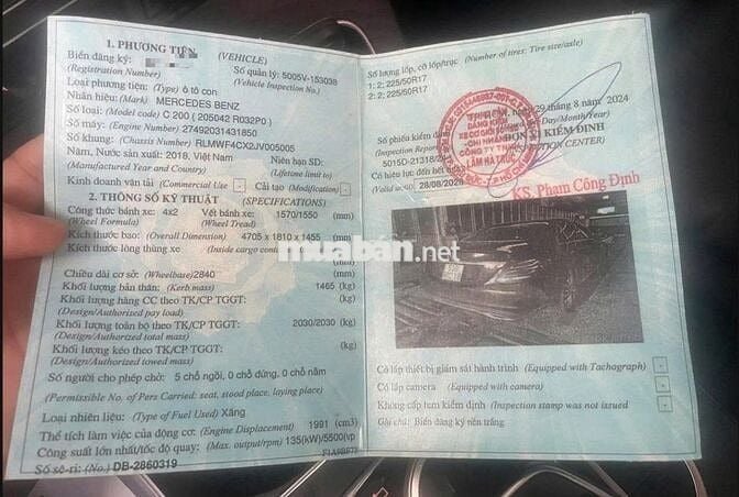 Bán xe Mer C200 12/2018 chính chủ giá 650 triệu