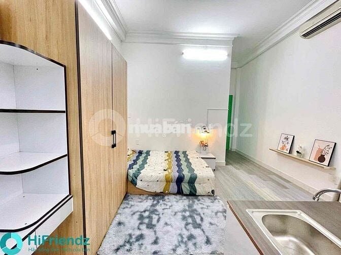 Studio Ban công- 30m2 - Full Nội Thất- Khu Sân Bay - Cv Gia Định