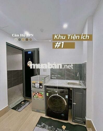 Căn hộ 2pn ban công full nội thất mới Âu Dương lân sát cầu chữ y