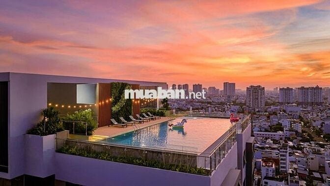 Cho thuê nhà trống căn 1PN góc view hồ có rèm ML ,trần cao thoáng mát