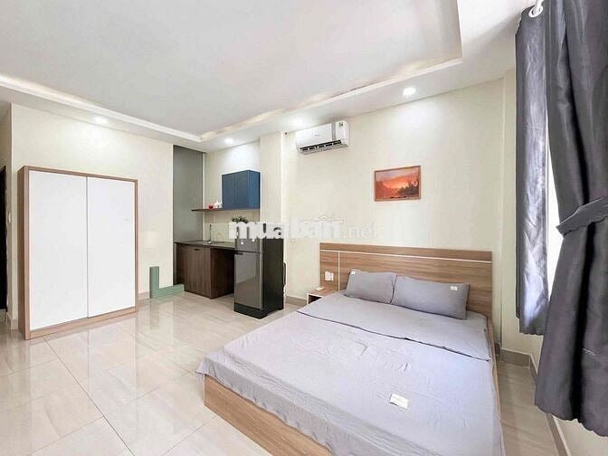 CHO THUÊ CĂN HỘ FULL NỘI THẤT CÓ BAN CÔNG, TOÀ NHÀ THANG MÁY, 35M2