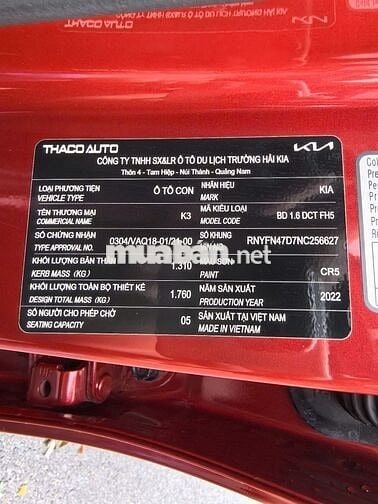 Kia K3 2022 GT 1.6 AT Turbo - 11111 km