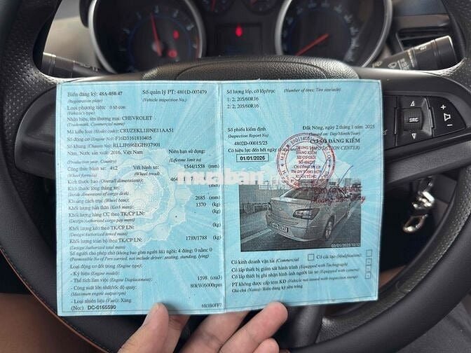 Cruze 2016 1 chủ Gốc 48