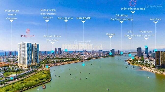 Chỉ 1 căn cuối 2PN Peninsula Đà Nẵng - ven Sông Hàn-View pháo hoa DIFF