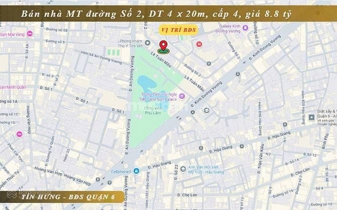 Bán nhà MT đường Số 2, DT 4 x 20m, cấp 4, giá 8.8 tỷ (Tín Hưng)